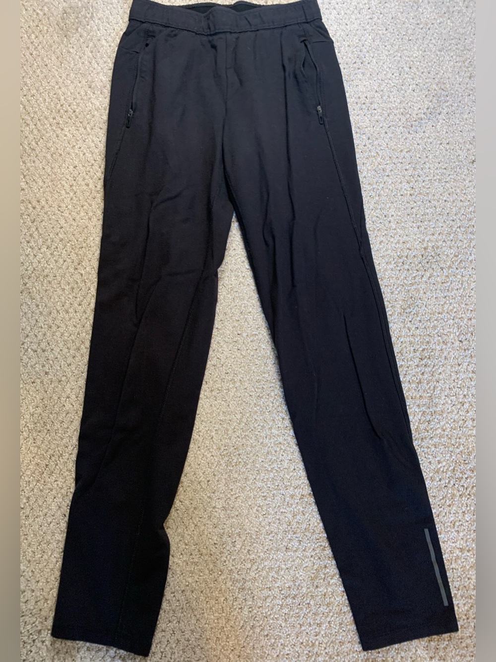 Athletic Works Black Men's Jogger Sweatpants with Zip Pockets